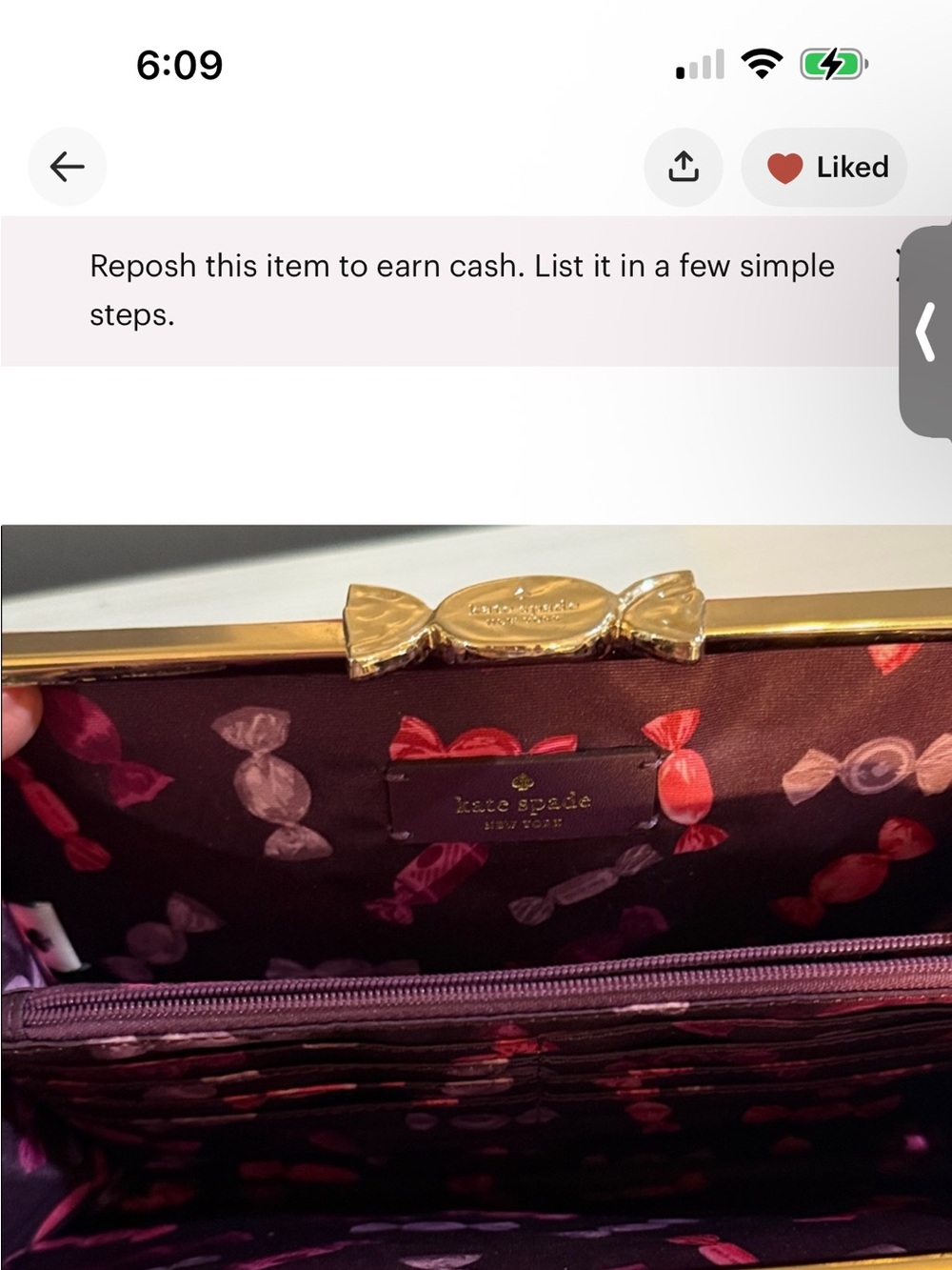 Kate Spade ♠️ NOVELTY Pink and Black Sweet Candy Box Clutch - Picture 6 of 6